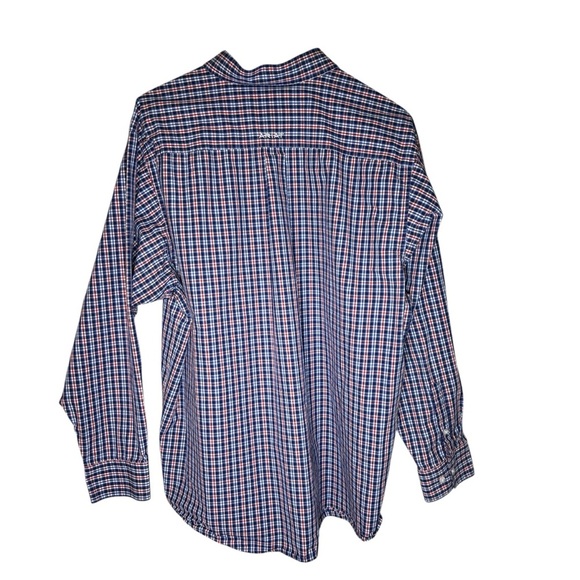 Ariat Pro Men’s Plaid Red Blue Striped Collared Embroidered Shirt- Size XL - Picture 2 of 8